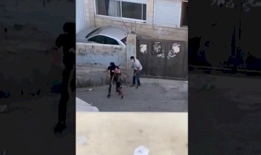 Filistinli çocukların gözaltına alınma görüntüleri