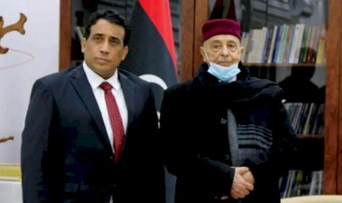 Libya Başkanlık Konseyi Başkanı Menfi, Akile Salih ile ülkedeki siyasi süreci görüştü