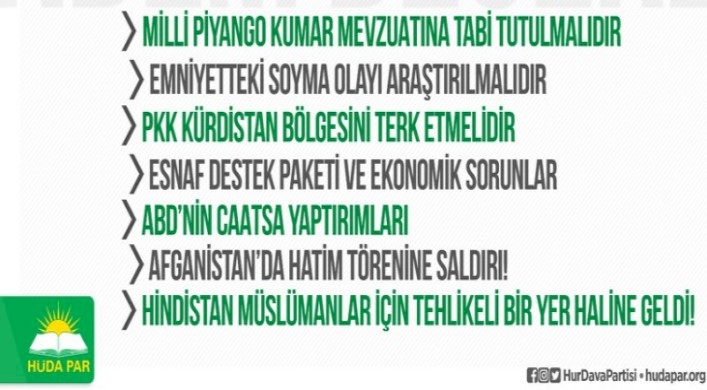 HÜDA PAR Genel Başkanı Sağlam, gündemdeki konuları değerlendirdi