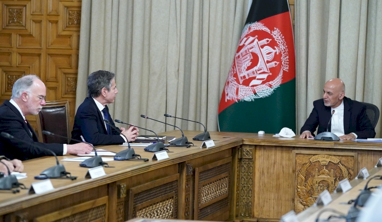 Blinken, Afganistan Cumhurbaşkanı Gani ile görüştü