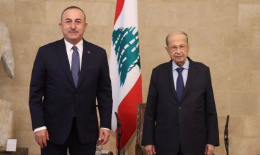 Lübnan Cumhurbaşkanı Avn ile Meclis Başkanı Berri, Bakan Çavuşoğlu'nu kabul etti