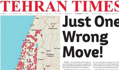 Tehran Times, işaretlenmiş alanlarla dolu bir İşgalci İsrail haritası yayınladı: Bir yanlış hareketinize bakar