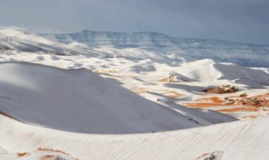 Sahra Çölü beyaza büründü