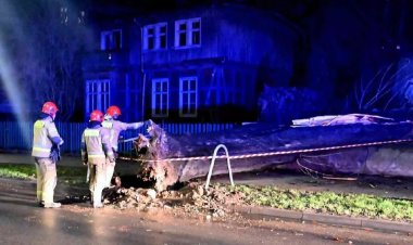 Polonya'da fırtına: Yüzbinlerce  ev elektriksiz kaldı