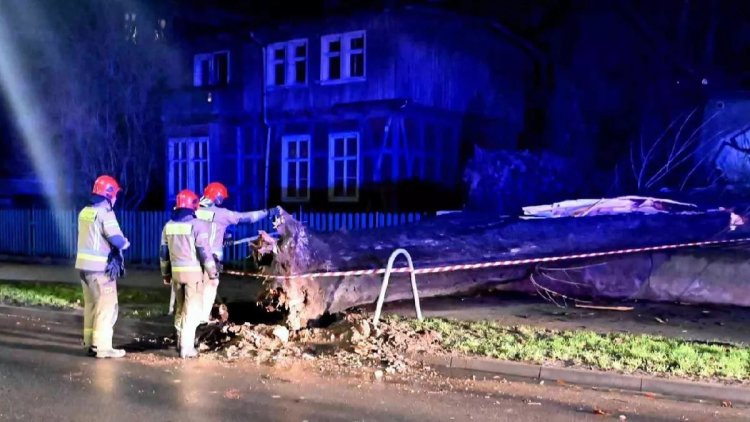 Polonya'da fırtına: Yüzbinlerce ev elektriksiz kaldı