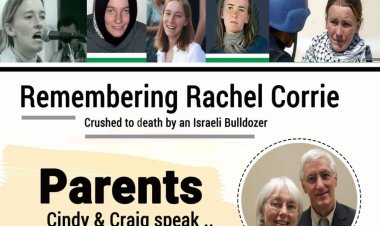 İşgalci İsrail'in buldozerleriyle ezilerek katledilen aktivist Rachel Corrie'nin ailesi kızlarıyla gururlu