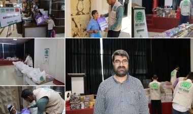 Umut Kervanı yurt içi ve yurt dışında kırtasiye yardımlarına başladı