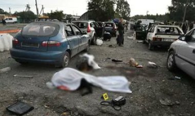 Zaporijya'da sivil araç konvoyuna füze saldırısı: 23 ölü