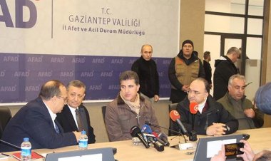 Neçirvan Barzani deprem bölgesi Gaziantep'te: Kürdistan halkı adına hayatını kaybedenler için başsağlığı diliyoruz