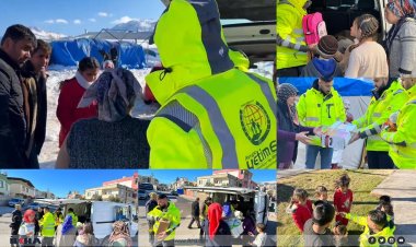 Avrupa Yetim Eli karlı yolları aşarak ücra köylerdeki depremzedelere ulaşıyor