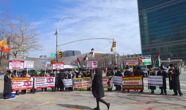 New York'taki Ortodoks Yahudilerden İşgalci İsrail'in yasa dışı yerleşim politikasına tepki