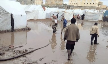 Yemen'de mülteci kamplarında sel felaketi