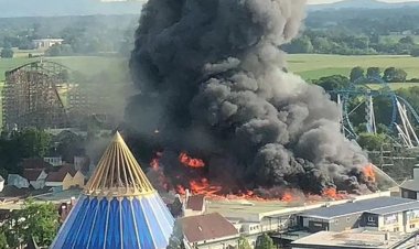Almanya'nın en büyük parkı olan Europa-Park'ta yangın çıktı, binlerce kişi tahliye edildi