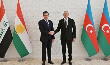 Kürdistan Başkanı Barzani, Azerbaycan Cumhurbaşkanı Aliyev'le görüştü