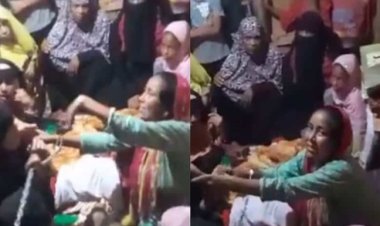 Hindistan polisinin katlettiği Arakanlı bebeğin cenazesine annesi zincirlenerek götürüldü