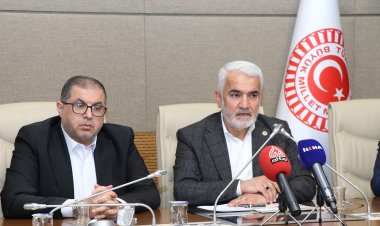 Filistin heyeti TBMM'de HÜDA PAR heyeti ile görüştü