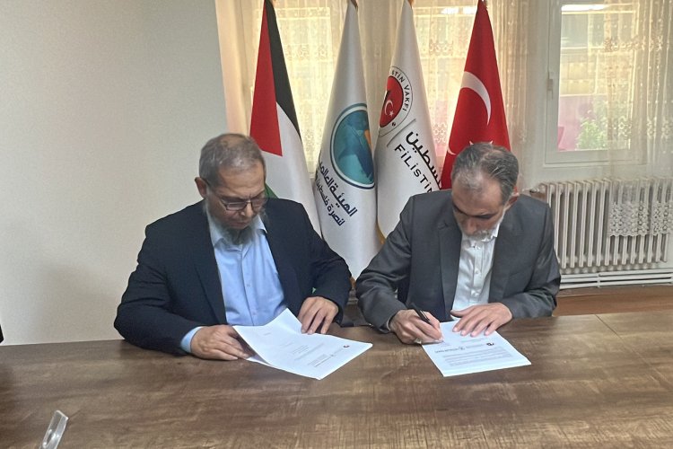 Yetimler Vakfı, Gazze'ye acil yardım için Filistin Vakfı ile protokol imzaladı