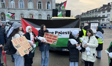 Almanya'da Aachen ve Berlin'de Filistin halkıyla dayanışma mitingi düzenlendi