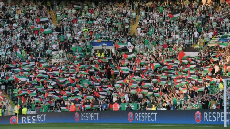 Celtic taraftarının Filistin halkını desteklemesi UEFA'yı da 'rahatsız' etti