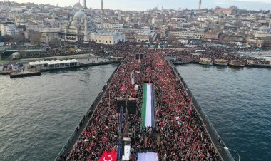 İstanbul'da "Filistin'e destek, israile lanet" yürüyüşü