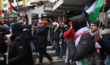 Berlin'de Filistin ile dayanışma gösterisi düzenlendi