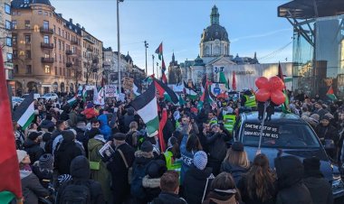 İsveç'te binlerce kişi Filistin'e destek için yürüdü