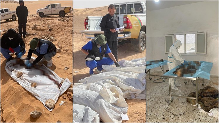 Libya'nın batısında bir toplu mezarda 65 düzensiz göçmenin cesedi bulundu