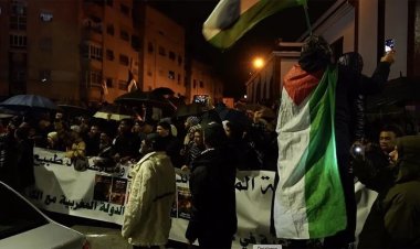 Fas'ta binlerce kişi Gazze'ye yönelik saldırılarının durdurulması için yürüdü