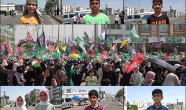 Filistin'deki zulme karşı ses veren çocuklar: Gazze'deki kardeşlerimizi kurtarın!