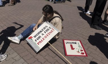 Almanya'daki 1 Mayıs yürüyüşünde "Özgür Filistin" sloganları