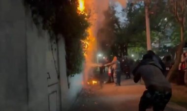 Refah'ta yaşanan katliama tepkiler büyüyor! İşgalcilerin sözde büyükelçiliği ateşe verildi!