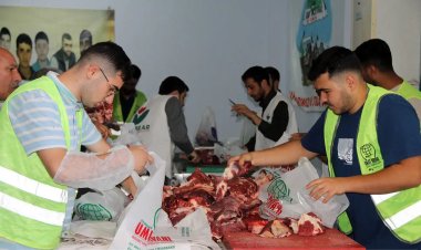 Dört yardım kuruluşundan ortak kurban eti organizasyonu