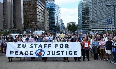 AB çalışanları AB'nin Gazze politikasını protesto etti