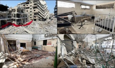 İsrail'in saldırdığı Hasta Dostları Hastanesindeki yıkım gün yüzüne çıktı