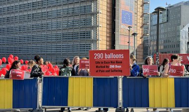 Brüksel'de STK'ler AB'nin Gazze politikasını protesto etti