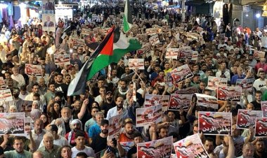 Ürdün İhvan'ı Amman'da İşgalci İsrail'in saldırılarını protesto etti