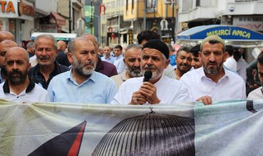 Ağrı'dan Filistin'e destek gösterisi