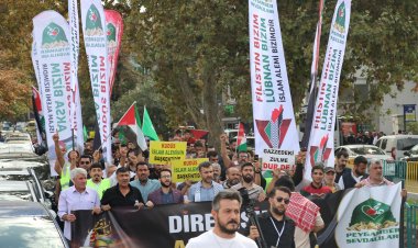 Peygamber Sevdalıları öncülüğünde binlerce kişi, Gazze için yürüdü