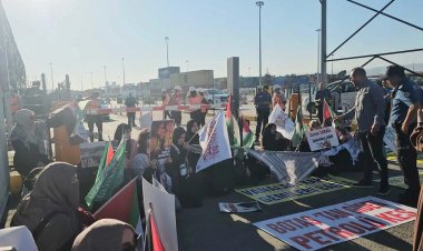 Mersin Limanı'nda işgalci İsrail ile yapılan ticarete tepki