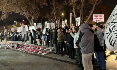 İşgal rejimine desteğini açıklayan firma önünde protesto eylemi yapıldı