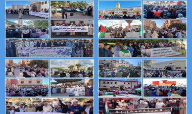 Fas'ta 58 şehirde Filistin'e destek gösterisi: 'Normalleşme ihanettir'