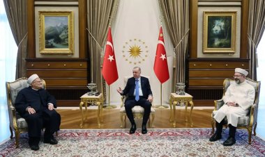 Cumhurbaşkanı Erdoğan, Mescid-i Aksa İmamı Şeyh İkrime Sabri ile görüştü