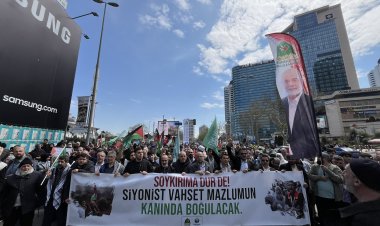 İstanbul'da binlerce kişi Gazze'ye destek için yürüdü