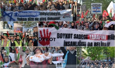 Bursa'da binlerce kişi Gazze'ye destek için yürüdü