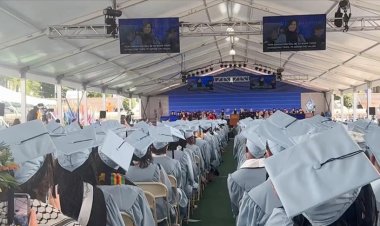 Columbia Üniversitesi’nde, “Mahmud’a özgürlük, Gazze’ye adalet” sloganları yankılandı