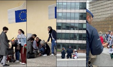 AB Komisyonu önünde "Gazze"ye ağıt