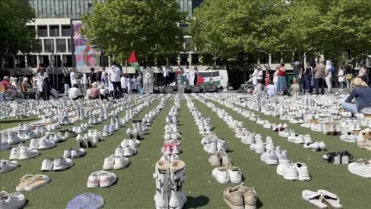 Rotterdam’da 1400 çift beyaz ayakkabı: Gazze’deki sağlık katliamına tepki