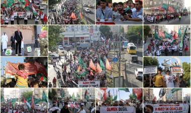 Diyarbakır gençleri Gazze için yürüdü