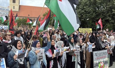 Berlin'de, siyonist rejimin "Madleen" gemisine saldırısı protesto edildi