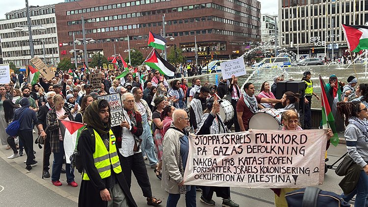 İsveç’te Gazze soykırımına karşı protesto: “İsrail’e silah satışı dursun, boykot başlasın”